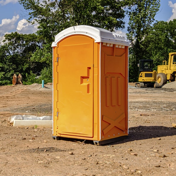 how often are the porta potties cleaned and serviced during a rental period in Crystal Mountain MI